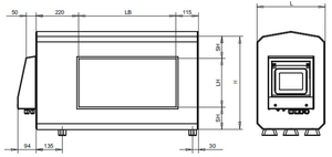 Dimensions of tunnel metal detector METRON 05 CI