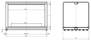 Dimensions of tunnel metal detector METRON 05 D