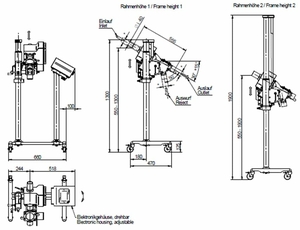 Dimensions of metal detector for the pharmaceutical industry PHARMATRON 07 HQ