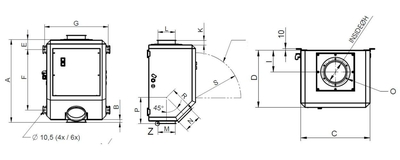 Dimensions of metal detector QUICKTRON 03 R