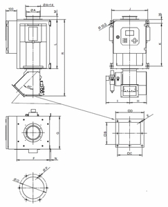 Dimensions of gravity free-fall style metal detector QUICKTRON 05 A