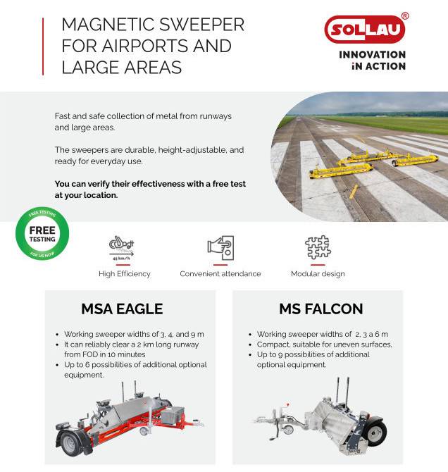 Tow behind magnetic sweepers MS FALCON and MSA EAGLE