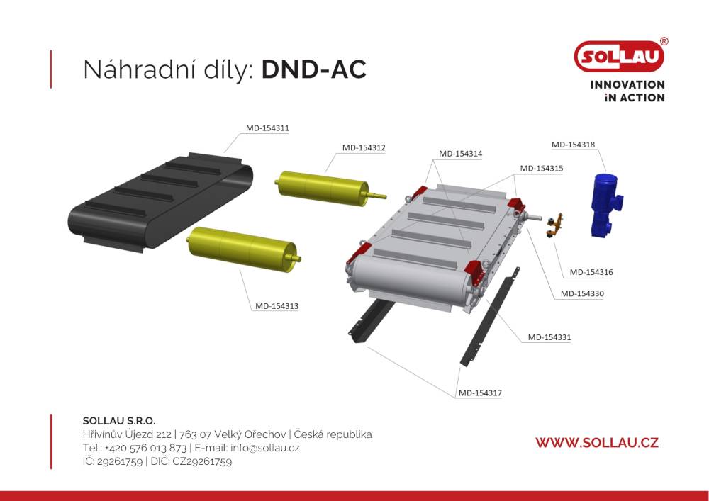 Spare parts for DND-AC separator