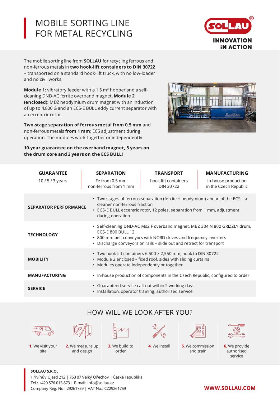 Advantages of a mobile sorting line