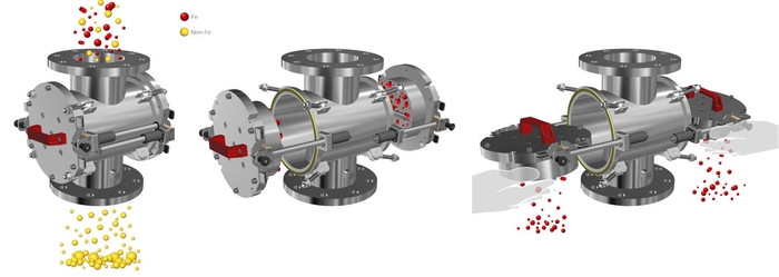 Cleaning of magnetic separator ML-P