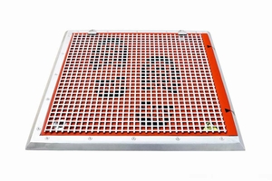 Magnetic mat MM-R with a stainless steel boot scraper