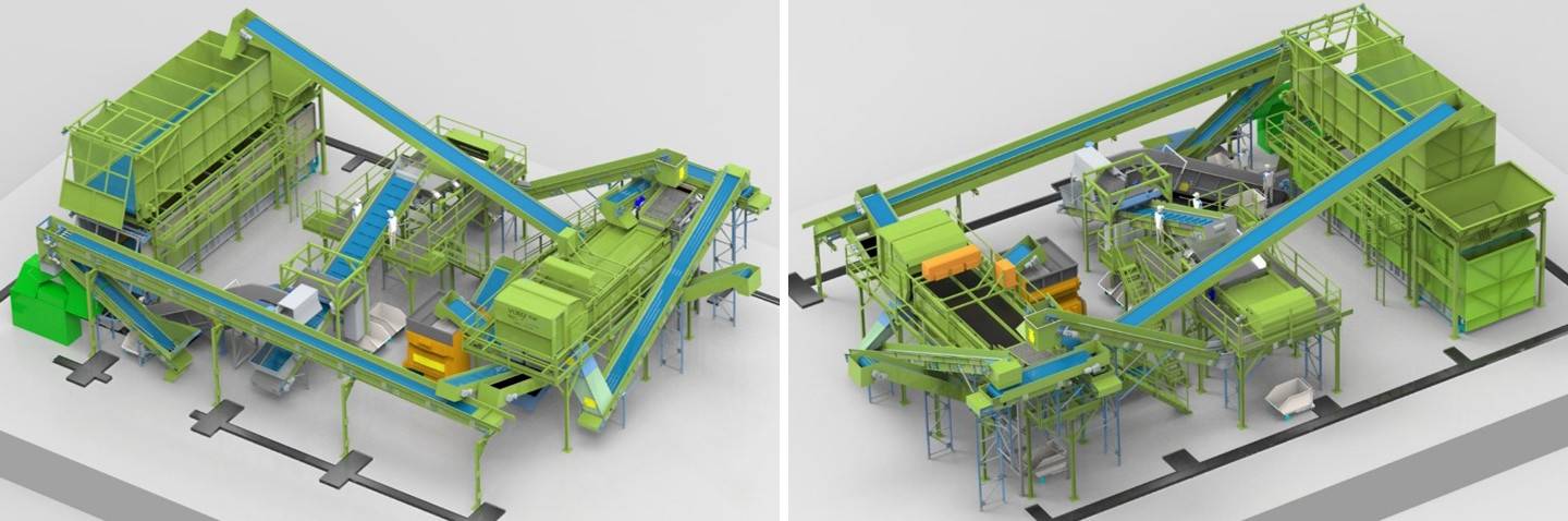 Automated plastic waste sorting line