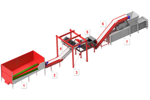 Scheme of sorting line