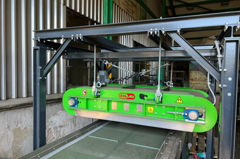 Suspended electromagnet DND-AC-E – cleaning surfaces of fallen scrap