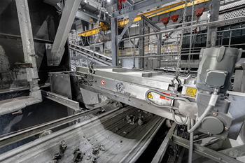 Self-cleaning magnetic plate DND-AC Mp F LION – separation of non-ferrous metals from incinerator bottom ash