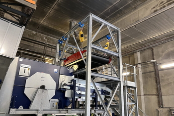 Overband magnetic separator DND-AC Mx8 F BEAST – metal separation from solid recovered fuel SRF