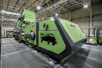 Non-ferrous metal separator ECS-E 1500 BULL – metal separation on a municipal waste sorting line