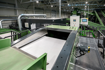Non-ferrous metal separator ECS-E 1500 BULL – metal separation on a municipal waste sorting line