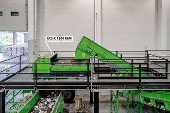 Metal separation on a municipal waste sorting line