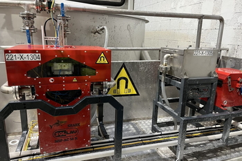 Pipeline magnetic separator MSP-AC – cleaning the coolant emulsion at a machine tool in engineering