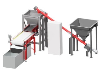 Separation line for separation of slightly magnetic stainless out of non-ferrous metals