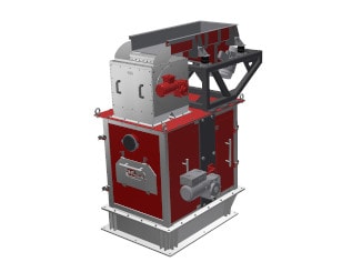 Separation line for separation of ferromagnetic adulterants coming from magnezite (garnet) sand