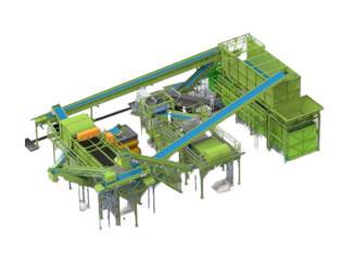Automated plastic waste sorting line