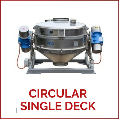 CIRCULAR SINGLE DECK – vibrating sieve for extremely demanding applications