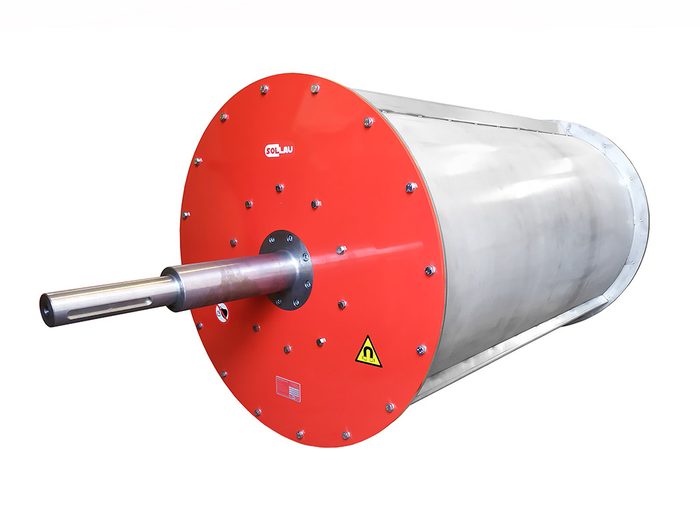 Magnetic drum MB for separating iron from bulk waste