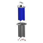 Removing the magnetic cores from the stainless steel protective tubes (metal particles fall off)