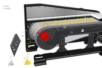 Magnetic separator with the eccentrically embedded rotor (ECS-E BULL)